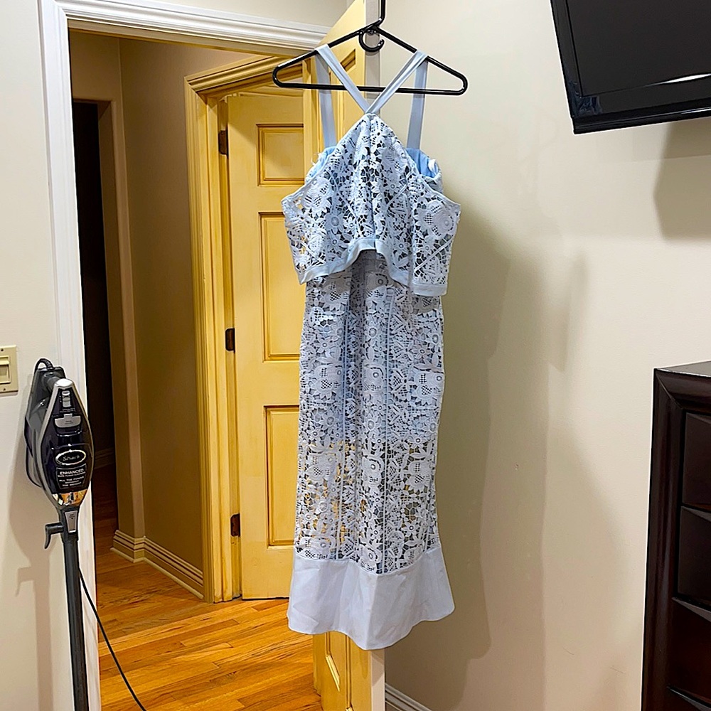 Baby blue dress